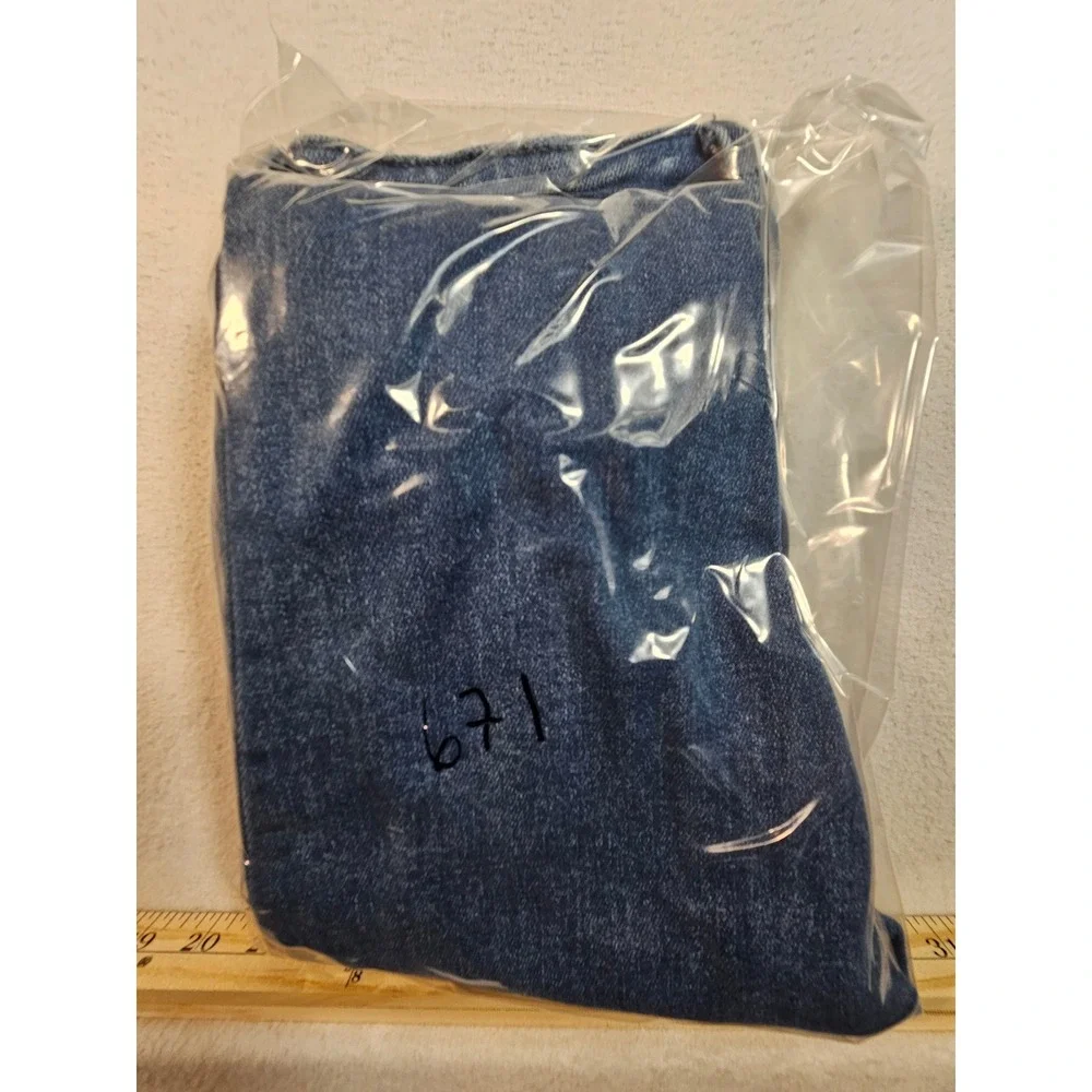 Altar'd State Distressed Skinny Jean Blue Button Fly High Rise T5069-F24 Size 24